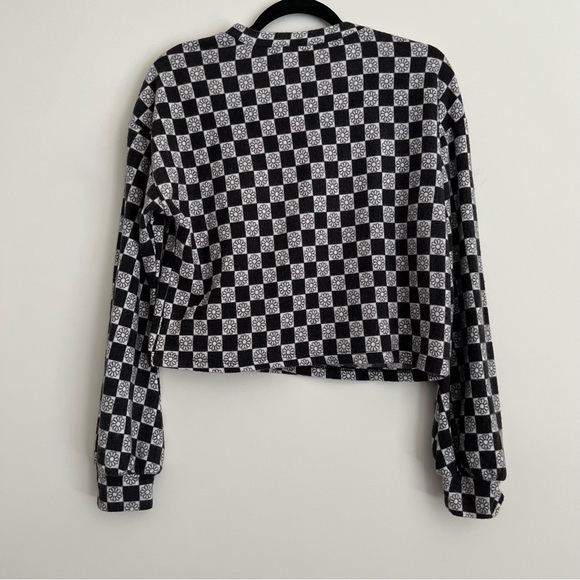 Belle du Jour Floral Checkered Lounge Set Juniors’ Size Large - Picture 3 of 9